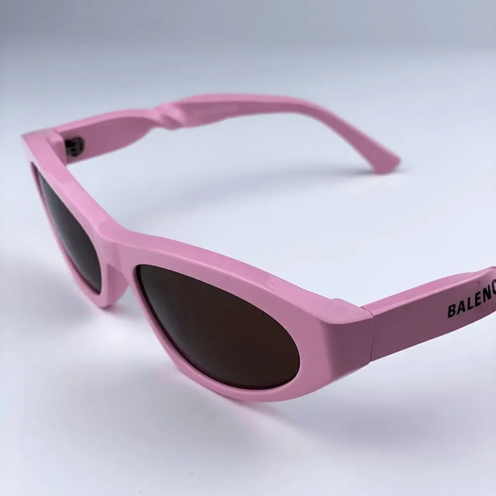 SALE! NEW Balenciaga BB0207S 004 Pink Brown Cat Eye Unisex Sunglasses
